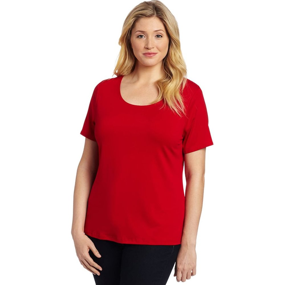 🐧Notations Stretchy Short Sleeve Plus Size Top